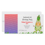 1st birthday party invitations ( dragon costume )