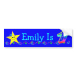 1st Birthday Party Smiley Stars Bumper Stickers