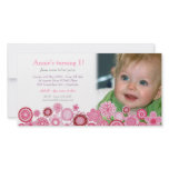 1st Birthday Pink Party Invitation Photo Card photo cards