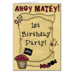 1st Birthday Pirate Invitations Card