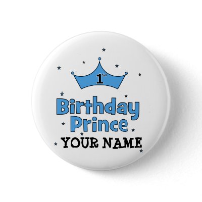 1st Birthday Prince Button by kustomizedkids