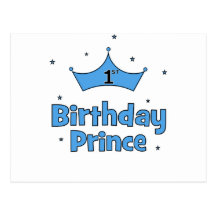 1st Birthday Prince Post Cards
