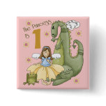 1st Birthday Princess Pinback Button