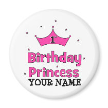 1st Birthday Princess!  with pink crown