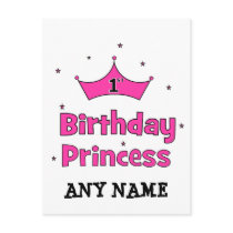 1st Birthday Princess!  with pink crown
