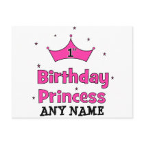 1st Birthday Princess!  with pink crown