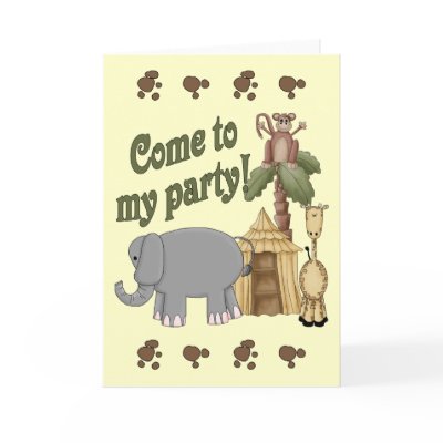 1st Birthday Safari Greeting Card by birthday_party