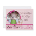 1st Birthday Thank you card invitations