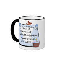 1st Birthday To Do's Blue Coffee Mugs