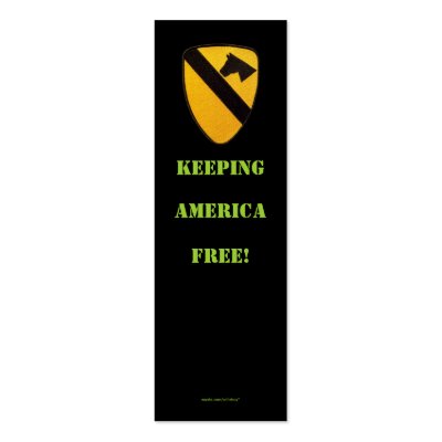1st cavalry air cav war  veterans  bookmarker business card template by willeboy