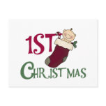 1st Christmas-Baby in Stocking Postcards