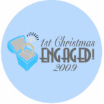 1st Christmas Engaged 2009 (Xmas Ornament) photo sculptures