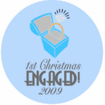 1st Christmas Engaged 2009 (Xmas Ornament) photo sculptures