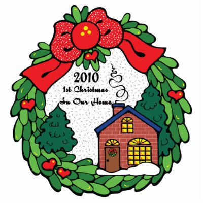 1st Christmas In Our Home 2010 Ornament Photo Cut Outs by freespiritdesigns