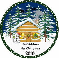 1st Christmas In Our Home 2010 Ornament Photo Cut Outs