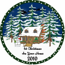 1st Christmas In Y0ur Home 2010 Ornament Photo Cutout