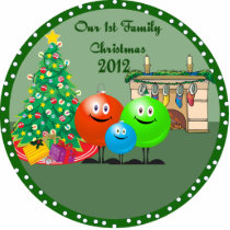 1st Family Christmas Ornament 2012 Cut Outs
