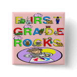 1st Grade Rocks Pinback Buttons