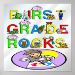 1st Grade Rocks Poster
