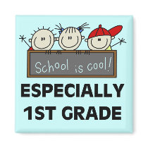 1st Grade School is Cool Tshirts and Gifts Fridge Magnets