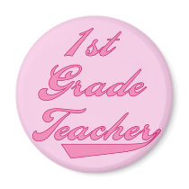 1st Grade Teacher Pink Tshirts and Gifts Refrigerator Magnet