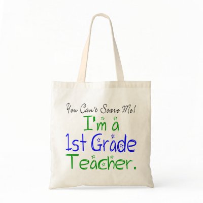 1st Grade Teacher Tote Bag by myhmdesigns