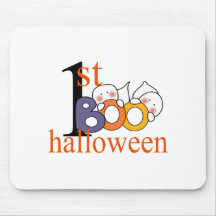1st Halloween Ghost BOO! Mousepads