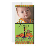 1st Halloween Pumpkin Photo Card
