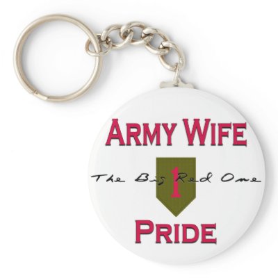 1st ID Army Wife Pride Key Chains by AngelaBozeman