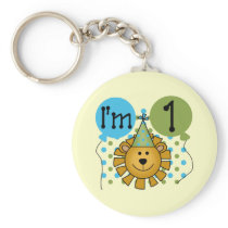 1st Lion Birthday Tshirts and Gifts Keychain