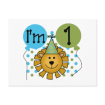 1st Lion Birthday Tshirts and Gifts Postcards