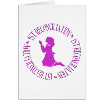 1st Reconcilation - First Confession (girl) Greeting Cards