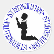 1st Reconcilation - First Confession Round Stickers