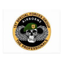 1st Special Forces Group Skull Postcard