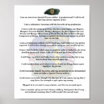 1st special forces group veterans vets creed print