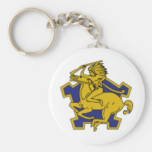 1st Squadron 9th Cavalry Crest Headhunters Keychain