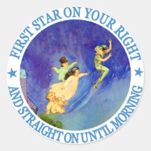 1ST STAR ON YOUR RIGHT, STRAIGHT ON UNTIL MORNING STICKER