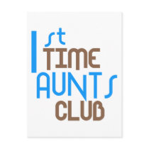 1st Time Aunts Club (Blue) Postcard