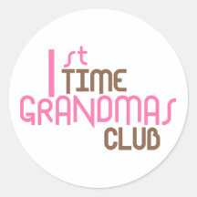 1st Time Grandmas Club (Pink) Sticker