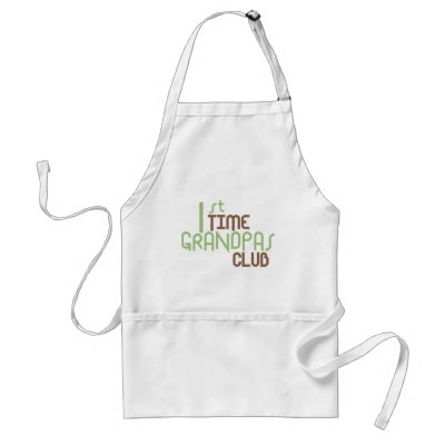 1st Time Grandpas Club (Green) Apron by LushLaundry