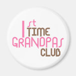 1st Time Grandpas Club (Pink) Refrigerator Magnets