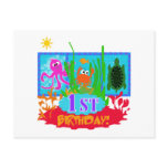 1st Undersea Adventure Birthday Tshirts Postcard
