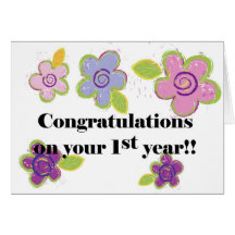 1st year recovery anniversary card