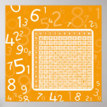 1x1 orange print