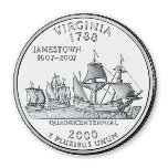 2000 Virginia State Quarter magnet