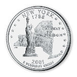 2001 New York State Quarter magnet