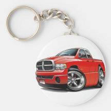 2003-08 Ram Quad Red Truck Keychain