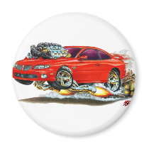 2004-06 GTO Red Car Refrigerator Magnet