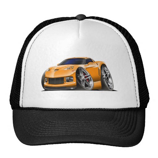 2005-09 Corvette Orange Car Mesh Hats
