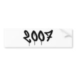 2007 BUMPER STICKER